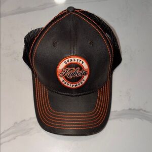 Black Gray and Orange  Velcro Adjustable Cap